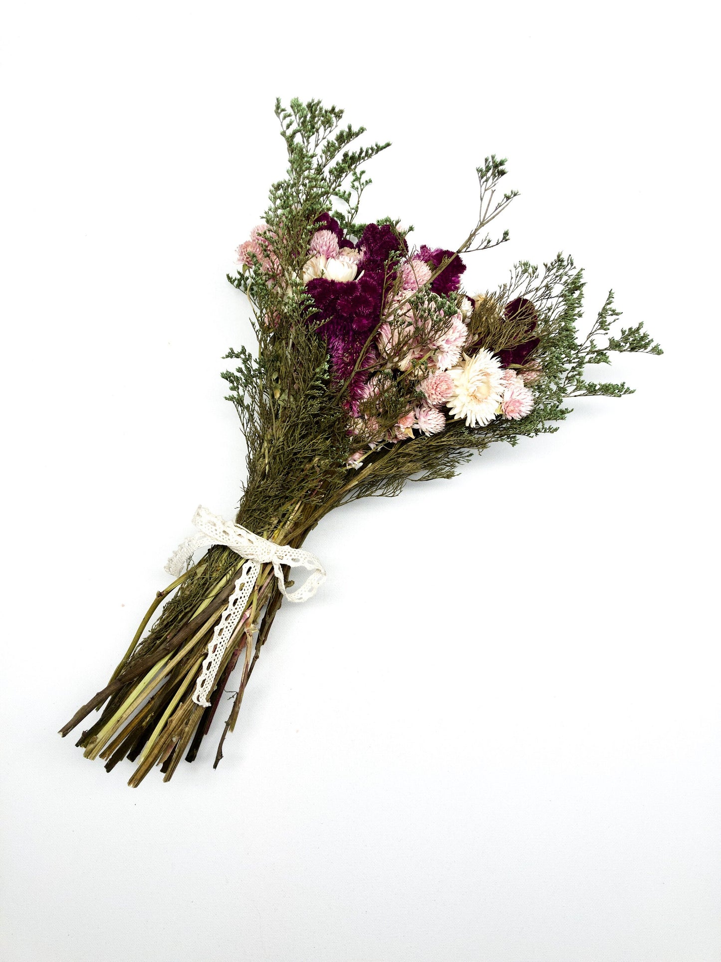 Floral Bouquet, Preserved Flower, Gift, Wedding , Anniversary gift, Coxcomb, Caspia, Strawflower, Amaranth, Peony, Pink, Green, Bridal