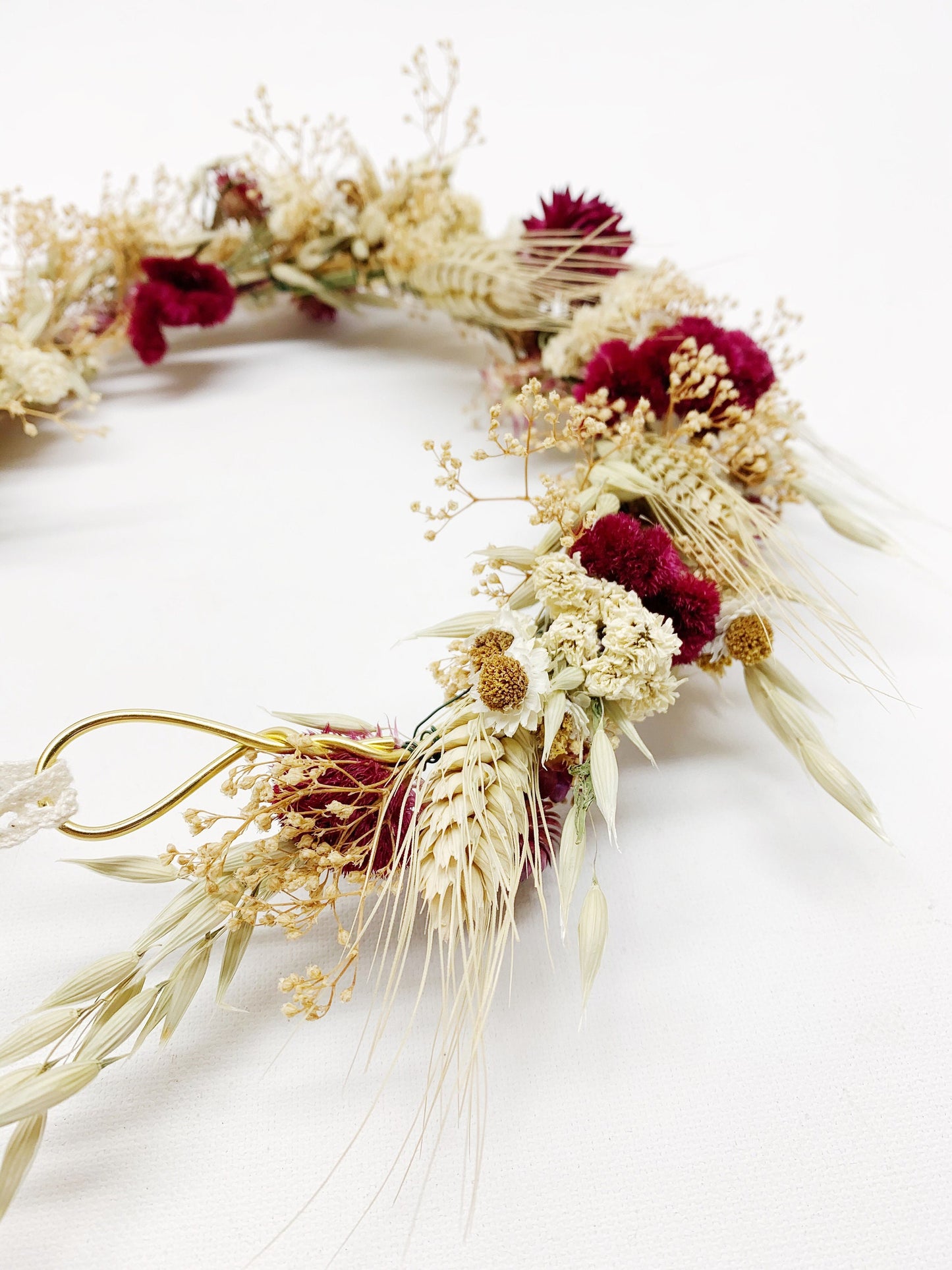 Head Wreath, natural flowers, dried flowers, head band, decoration, head crown, centerpiece, preserved flowers, wheat, photoshoot decor, wed