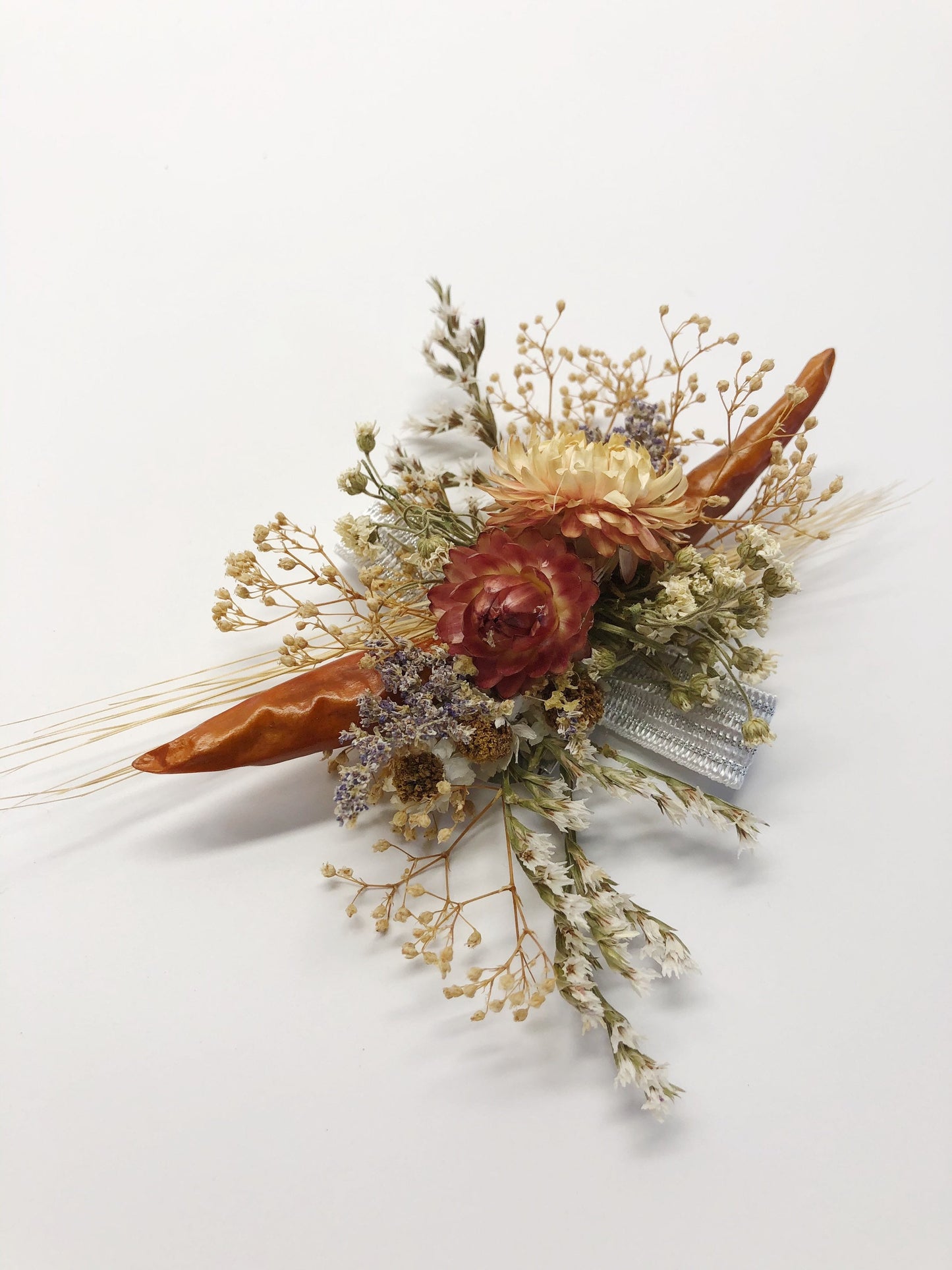 Fall Bouquet, Chili Peppers and Wheat Bouquet, Dried flowers, Black Bearded, Blonde Wheat, Chiles, Wedding, Bridal, Fall, Rustic, Country