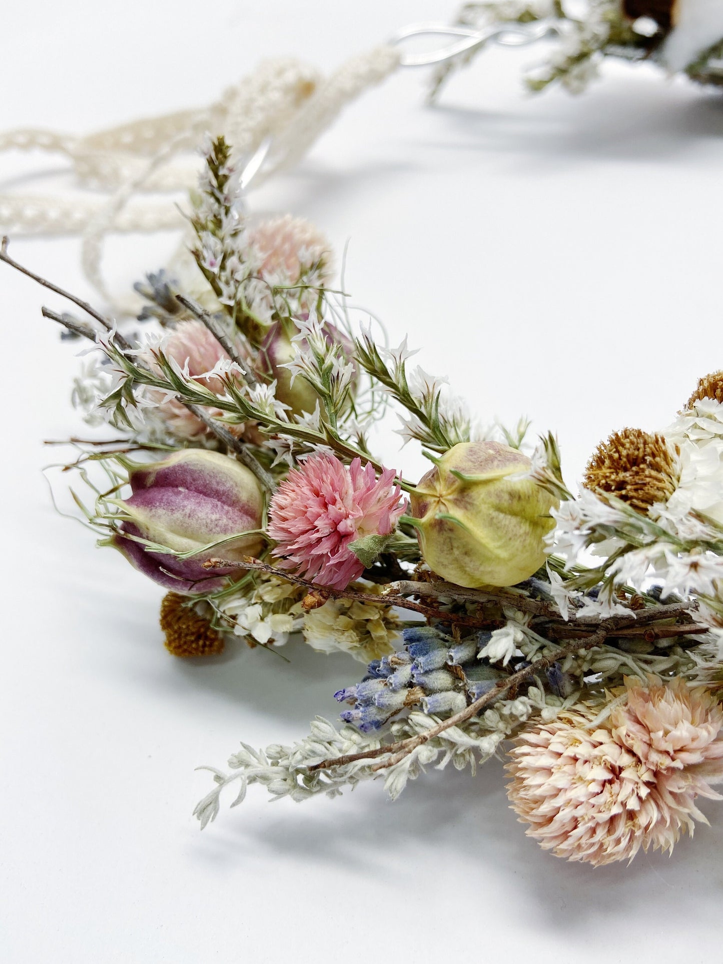 Head Wreath, natural flowers, dried , head band, head decoration, centerpiece, Wedding decor, wheat, photoshoot decor, wedding