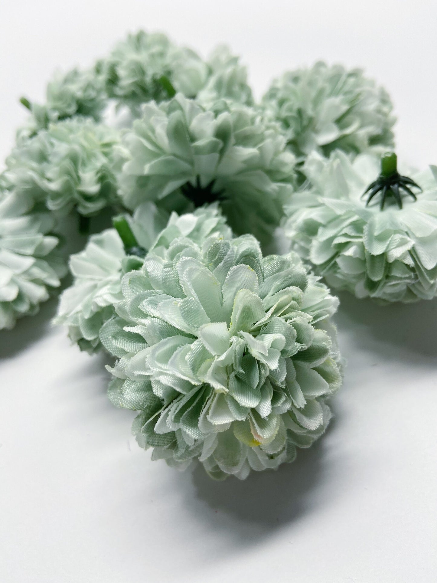 10 Faux Flowers, Fake Flowers, Spring Color, Green, Flower heads, Flowers, Decoration, Home decor, Wedding Details, Arts and Craft