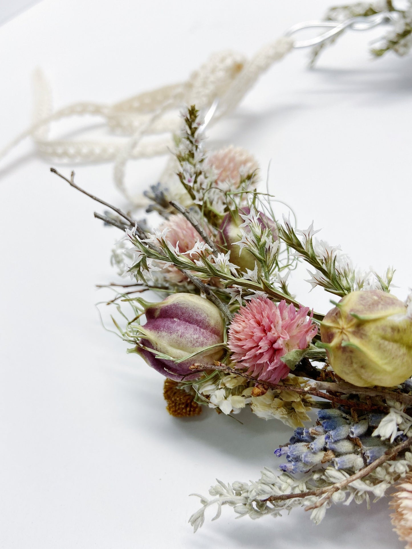 Head Wreath, natural flowers, dried , head band, head decoration, centerpiece, Wedding decor, wheat, photoshoot decor, wedding