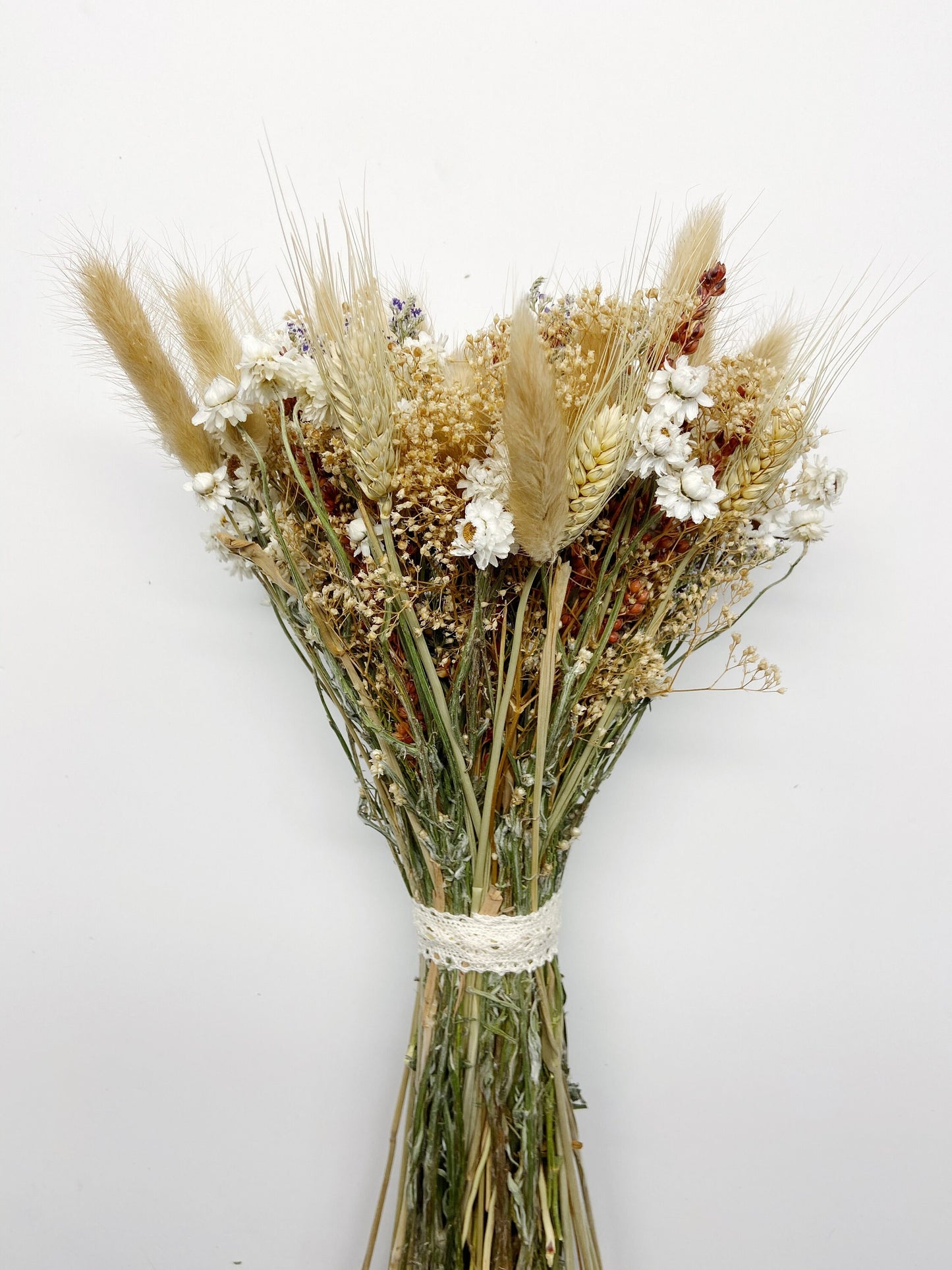 Wedding Bouquet, Fall, Dried Flowers, Hair comb, Head Wreath, Preserved, Rustic, Ammobium, bunny tails, ammonium, red broom corn,