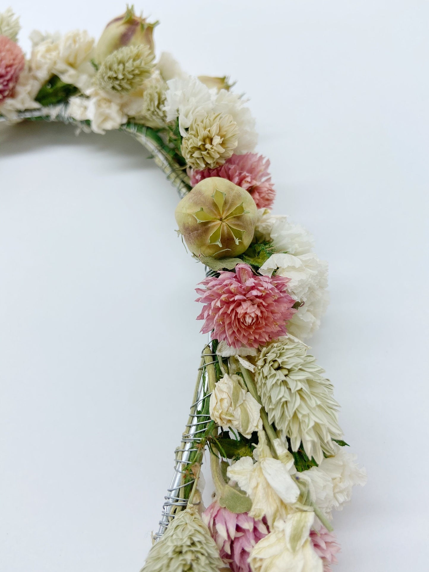 Wedding Head Wreath, Crown, Hoop, Wall Wreath, Halo, Boho, Wild Flower, Floral, Dried Flowers, Simple, Rustic, Preserved, Whimsical, Forest