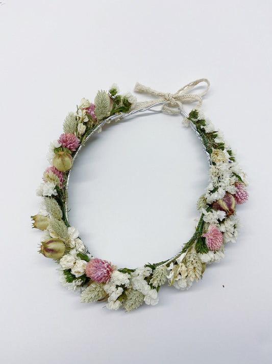 Wedding Head Wreath, Crown, Hoop, Wall Wreath, Halo, Boho, Wild Flower, Floral, Dried Flowers, Simple, Rustic, Preserved, Whimsical, Forest