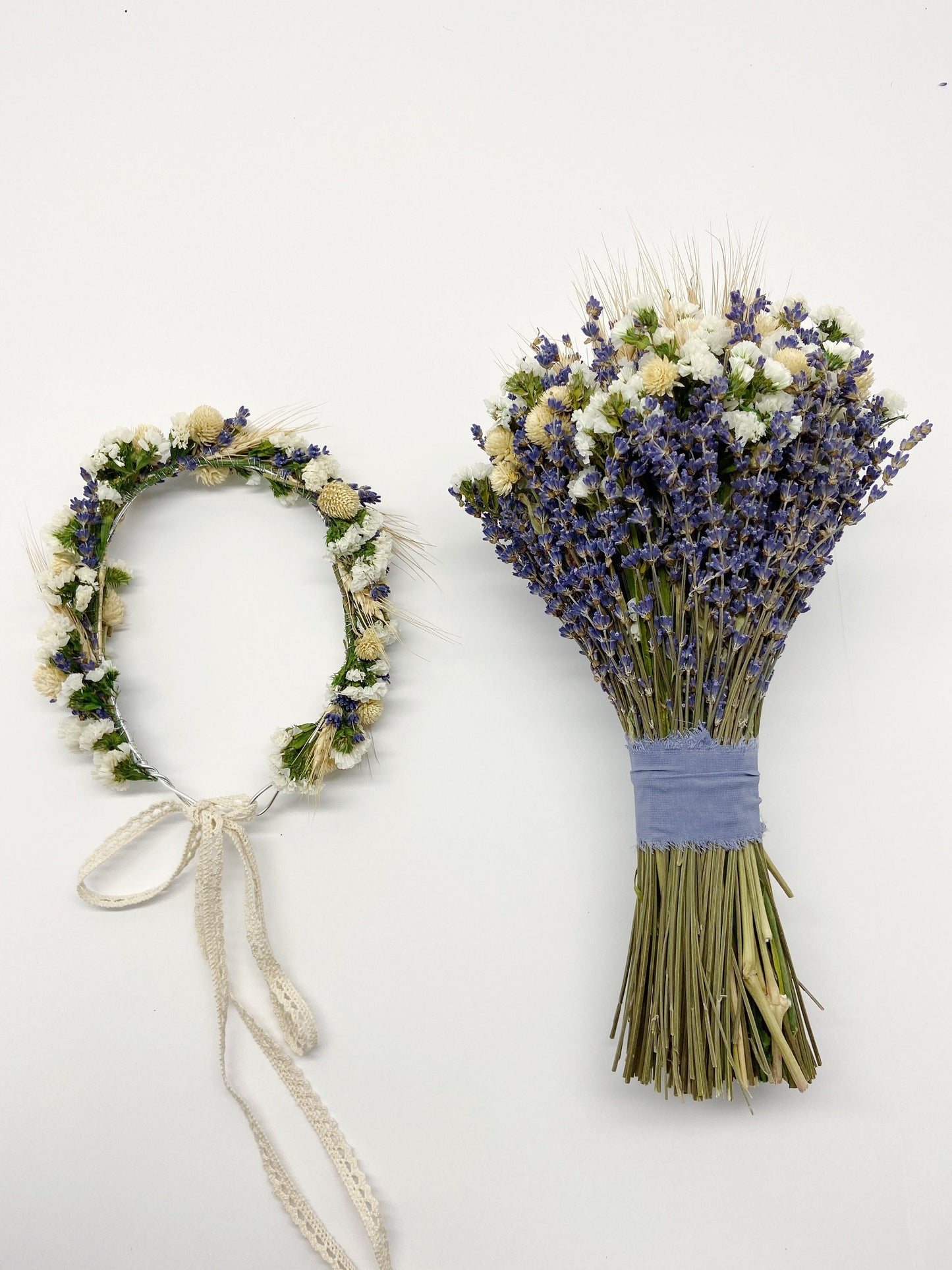 Purple White Hair Pins, Cream, Lavender, Blue, Dried Floral, Wedding Flowers, Preserved, Head Wreath, Hair Comb, Boutonniere, Hair Clips