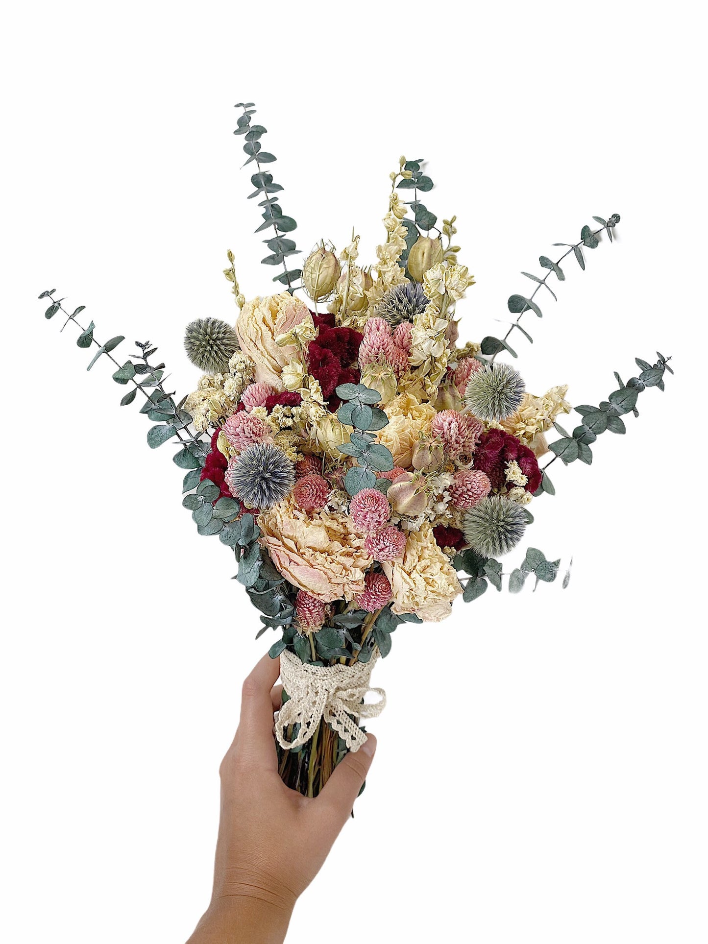 Floral Arrangement, Spring Colors, Anniversary Gift, Present, Wedding Bouquet, Pink, Cream, Spring, House Decor, Decoration, Dried