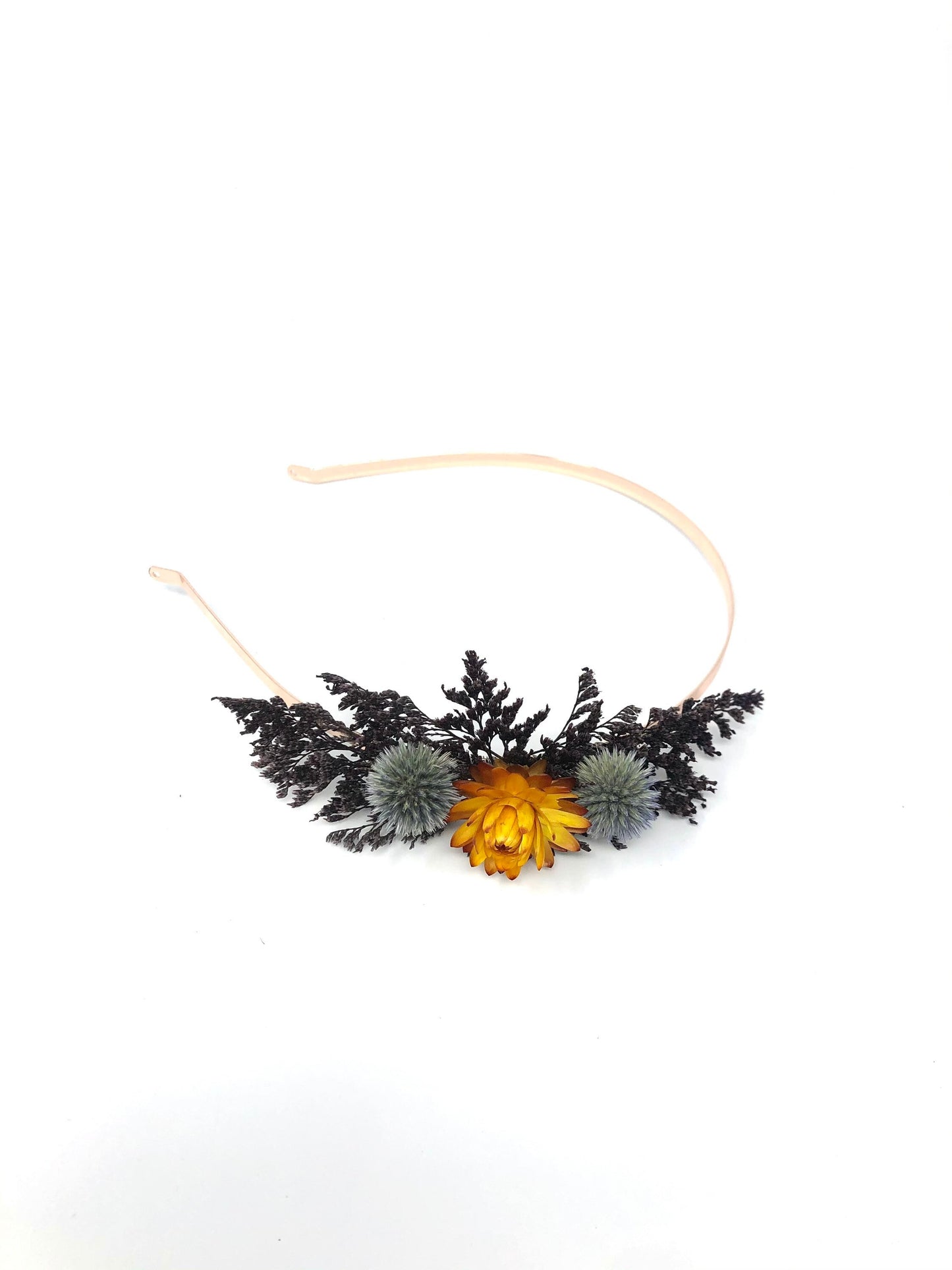 Hair Comb, Orange Dried Flowers, Preserved Flowers, Floral Comb, Hair Clip, Hair Accessories, Wedding Accessory, Simple, Wedding Corsage,