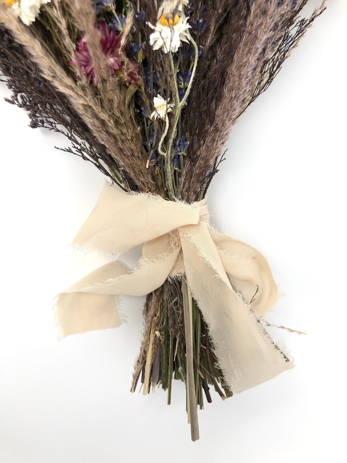 Wedding Bouquet, Dried Flowers, Beige, Brown, Purple, Fall, Wildflowers, Modern, Boho, Preserved, Floral, Pampas, Feather Grass