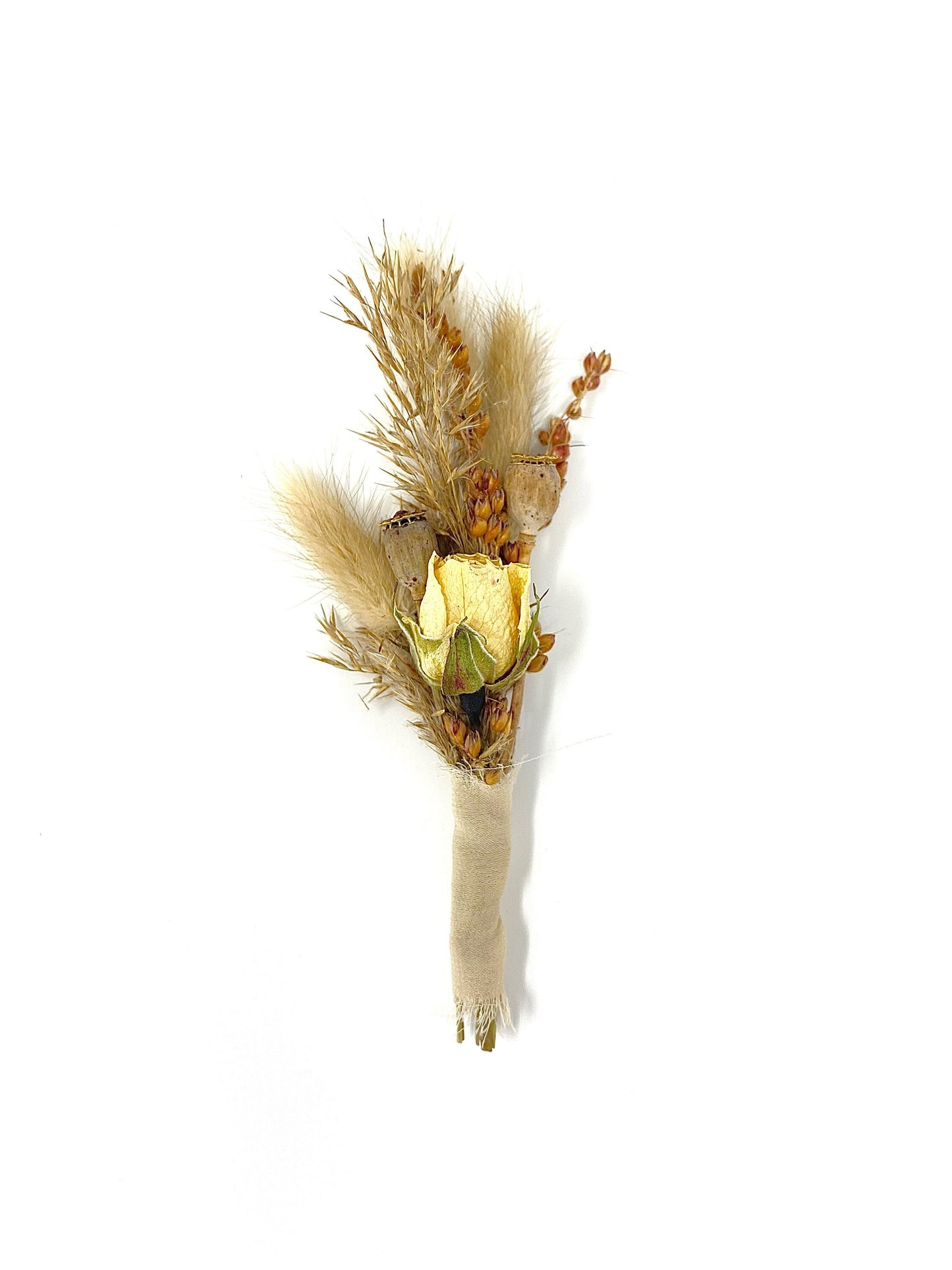 Wedding Boutonniere, Roses, Dried Flowers, Preserved Floral, Prom, Bunny Tails, Wedding, Accessory, Beige and White, Bridal, Groomsman