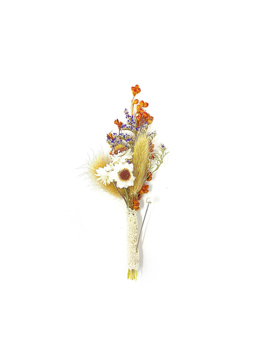 Wedding Boutonniere, Dried Flowers, Preserved Floral, Wedding Accessories, Bunny Tails, Ammobium