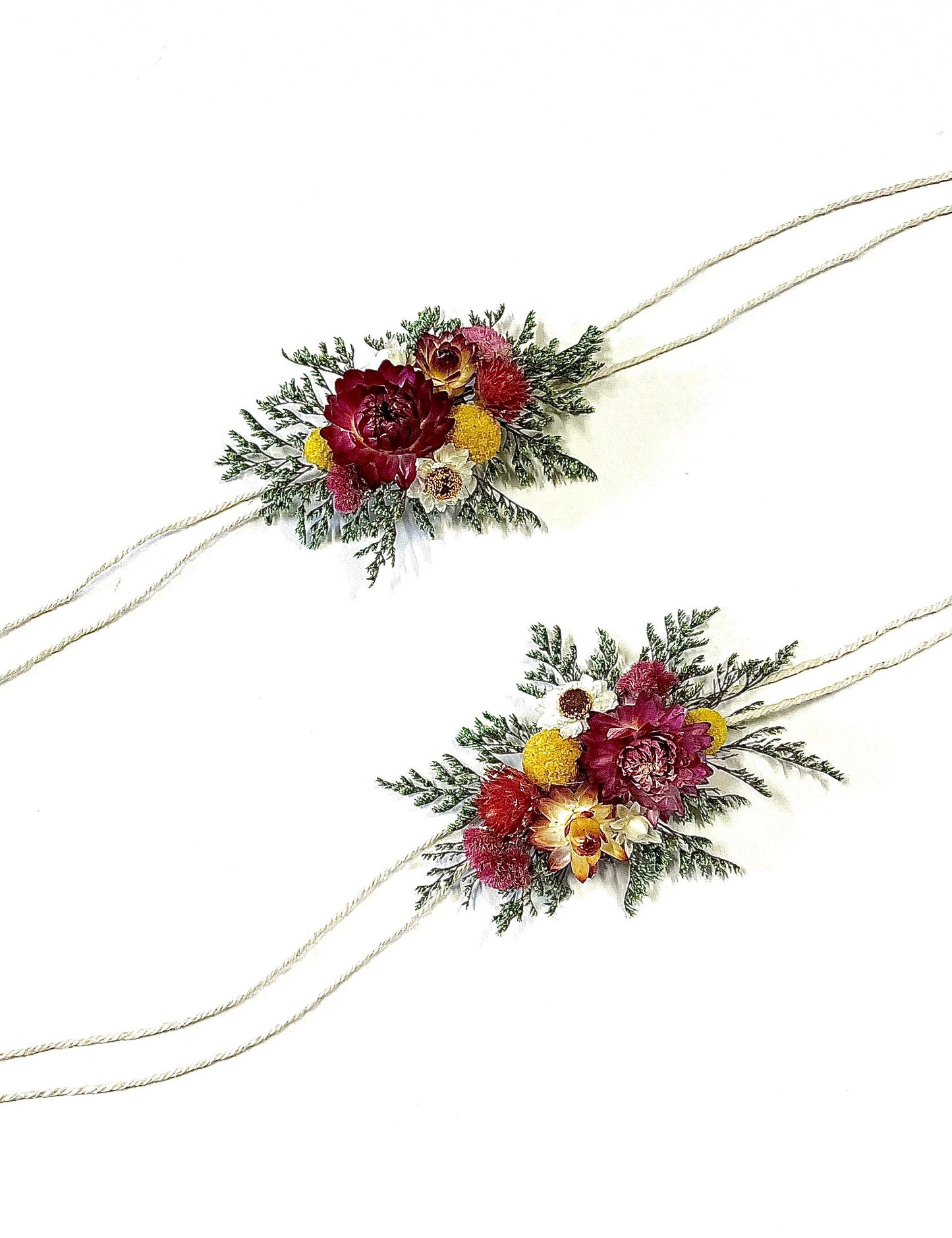 Hair Comb, Corsage, Wedding Accessories, Dried Flowers, Preserved Flowers, Strawflowers, Bridal Accessories, Hair Accessories, Colorful