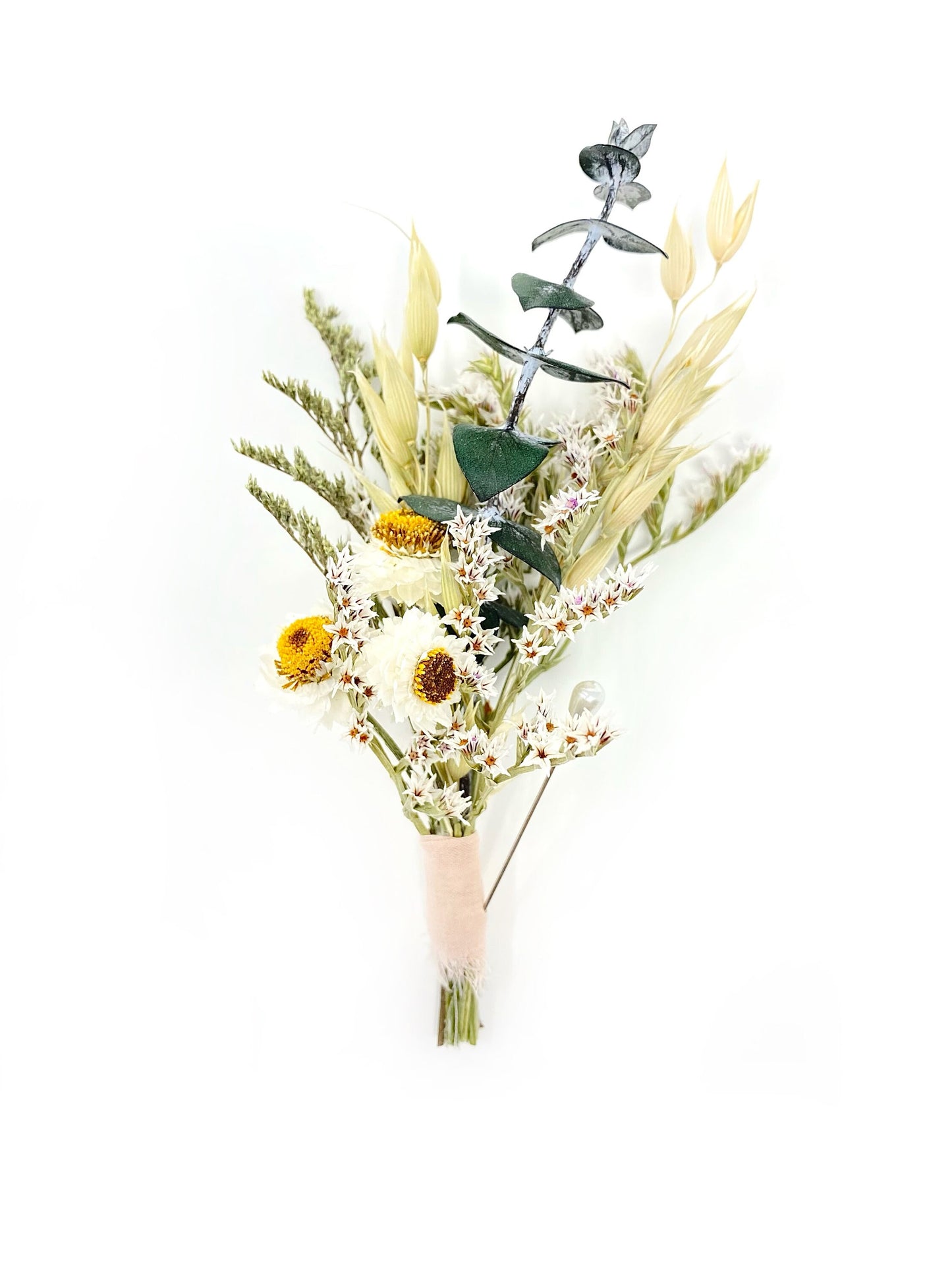 Sunflower Wedding bouquet, Dried Flowers, Summer, Fall, Wildflowers, Boho, Preserved, Floral, Eucalyptus, Bridal, German Statice