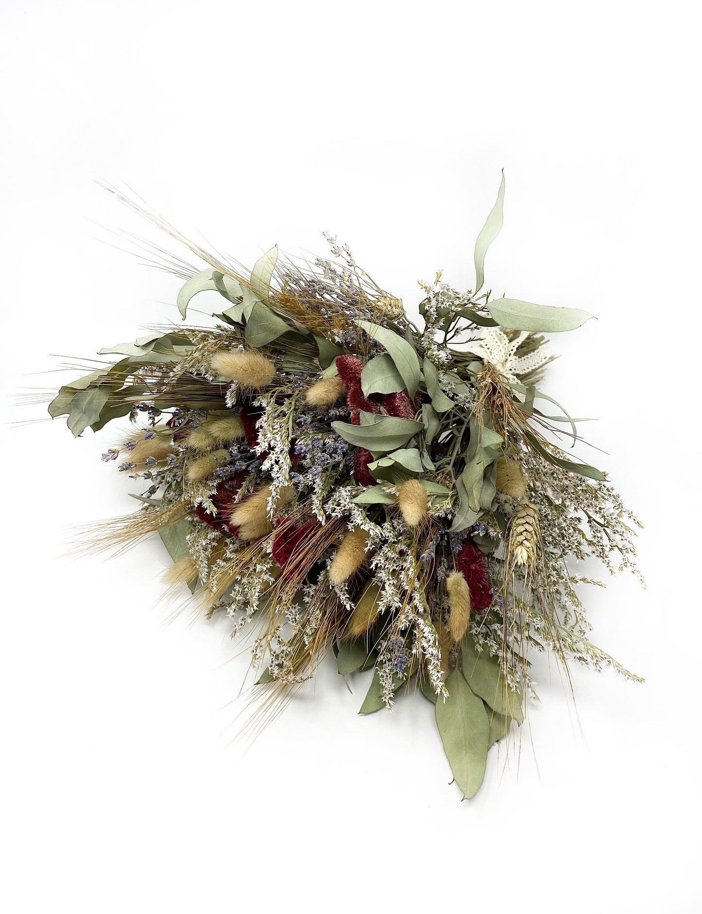Wedding Bouquet, Floral Arrangement, Dried Flowers, Preserved, Greenery, Dried Flowers, German Statice, Bridal, Lavender, Natural