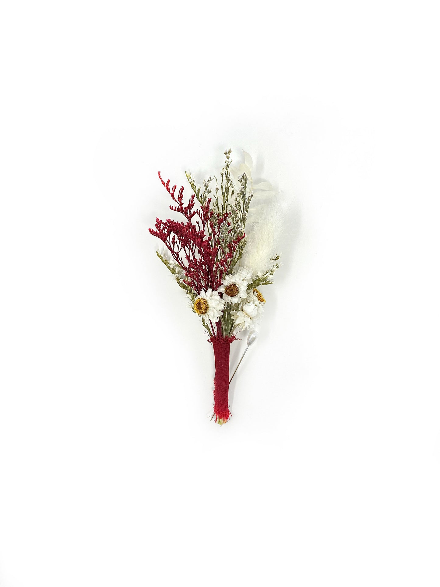 Red and White Hair Comb, Hair Pins, Burgundy Wedding Accessory, Floral Preserved Clip, Dried Flowers, Prom, Hair Accessory, Simple, Bridal