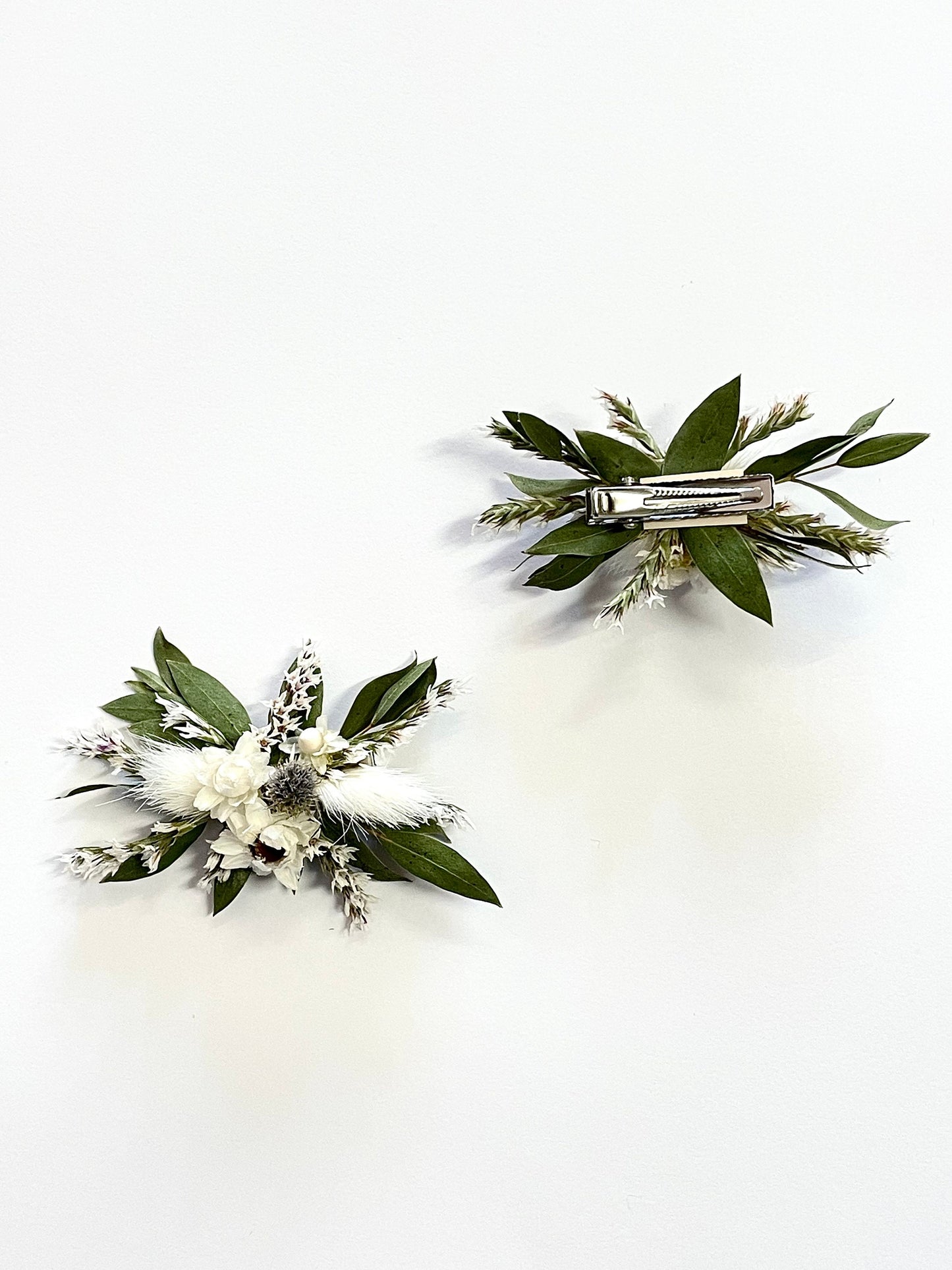 Hair Comb, Winter Hair Pins, Dried flowers, Preserved, Floral Comb, Clip, Wedding, Corsage, Prom, Bridal, Blue, White, Green, Summer