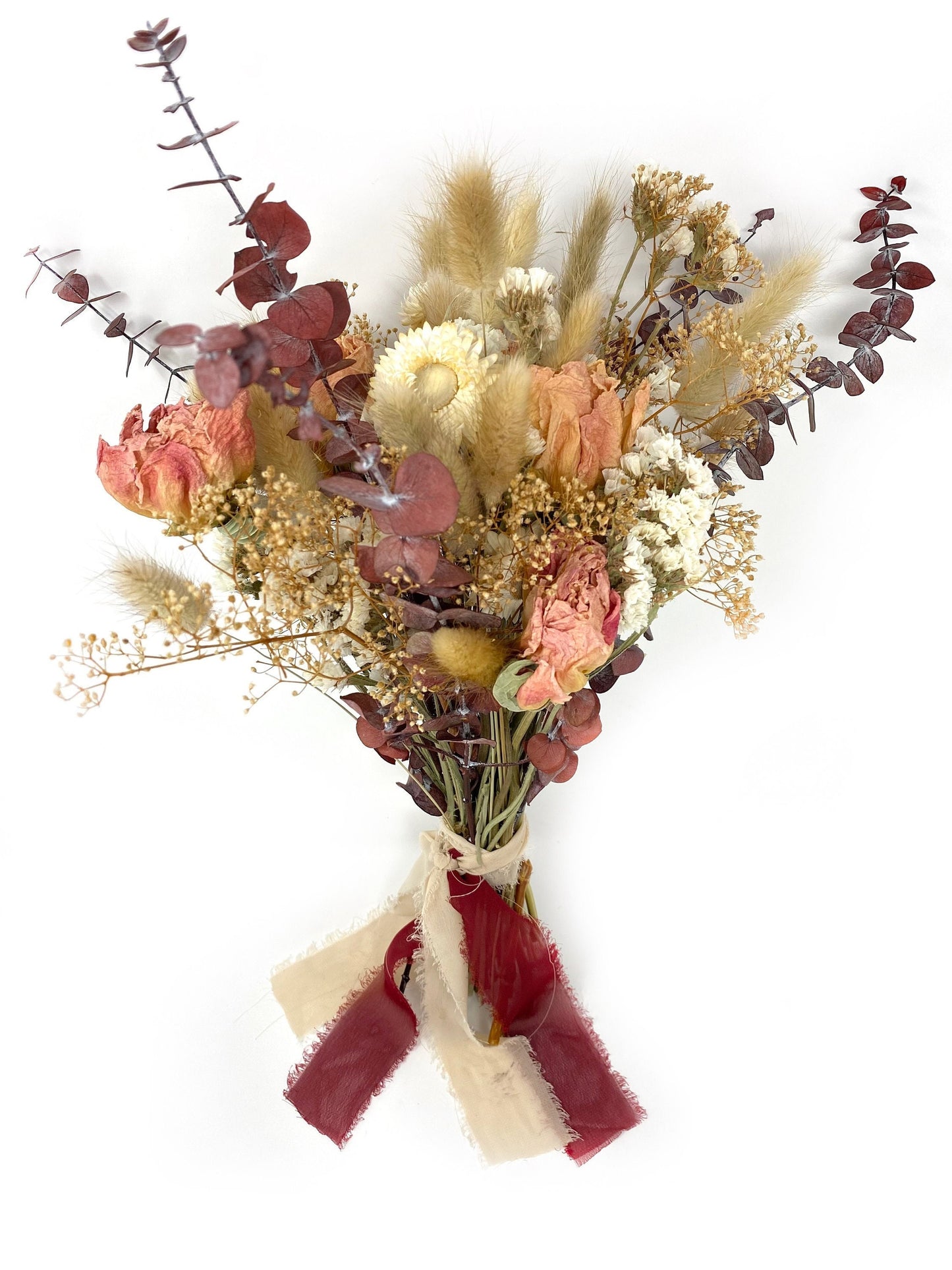 Fall Bouquet, Wedding, Dried Flowers, Majestic, Preserved Floral, Bridal, Ribbon, Neutral Colors, Peonies, Gift Bouquet, Bunny Tails