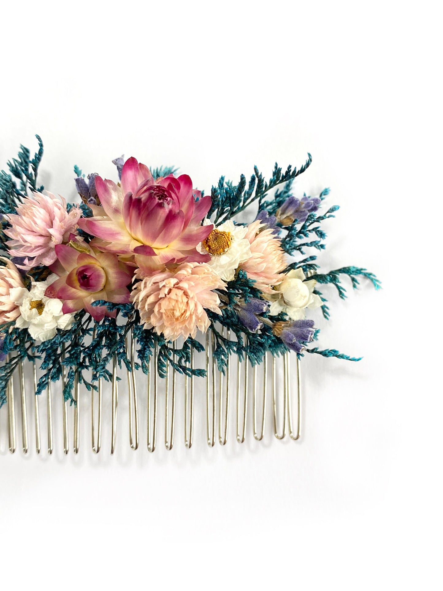 Hair Comb, Hair Pins, Dried flowers, Preserved, Floral Comb, Hair Clip Accessories, Wedding Accessory, Simple, Wedding Corsage, Prom, Bridal