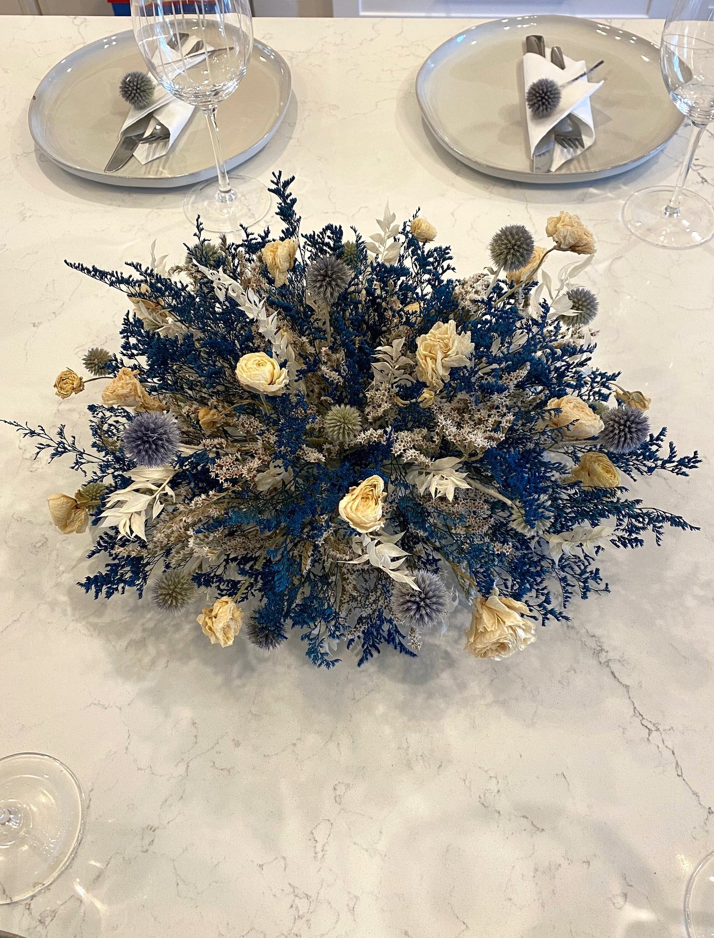 Table Center Piece, Custom, Holiday Decor, Dried Flowers, Preserved Floral, Colorful, Natural
