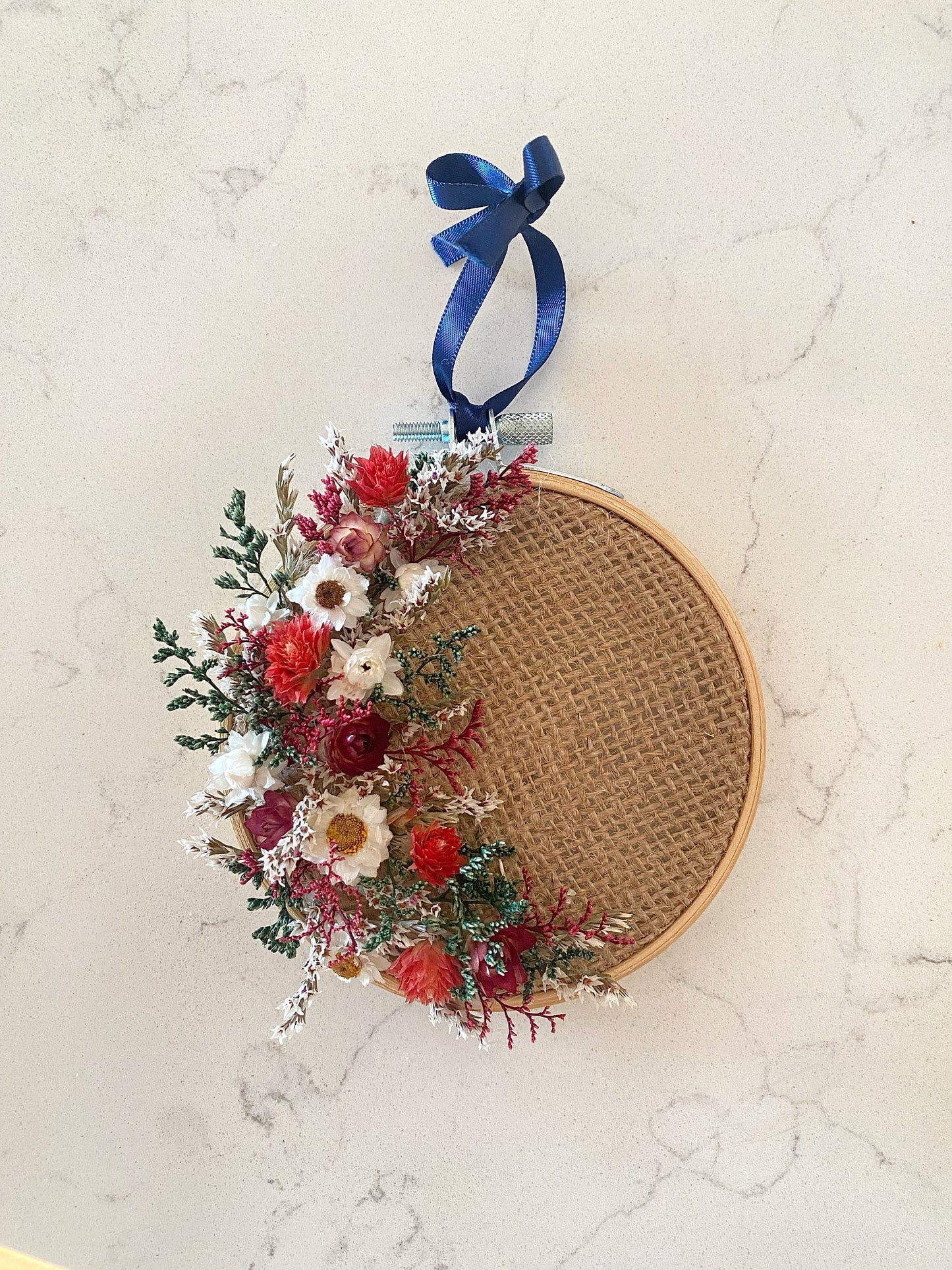Floral Wreath Ornaments, Holiday Gifts, Christmas Tree, Room Decor, Dried Flowers, Preserved, Colorful, Natural
